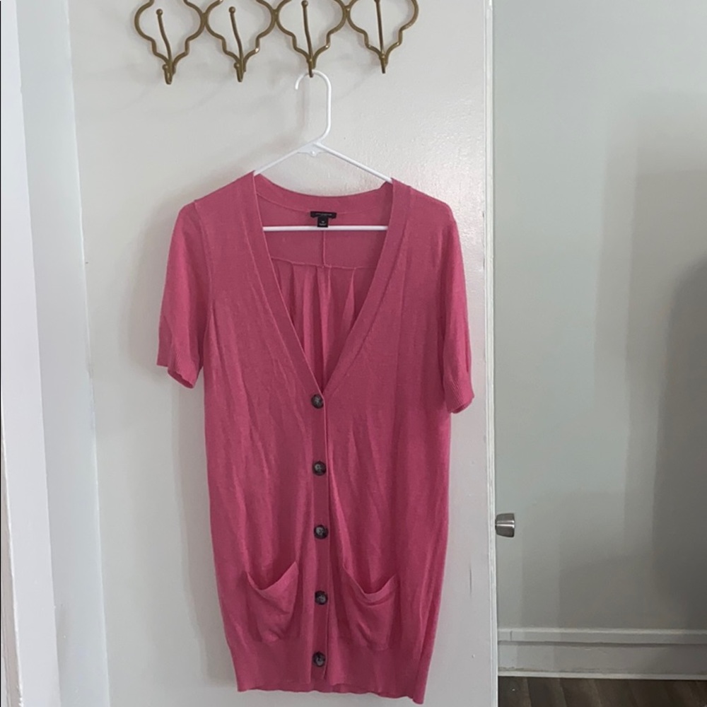 Anne Taylor pink cardigan with pockets! Medium